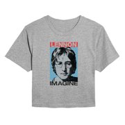 John Lennon - John Lennon Imagine - Juniors Cropped Short Sleeve Graphic T-Shirt
