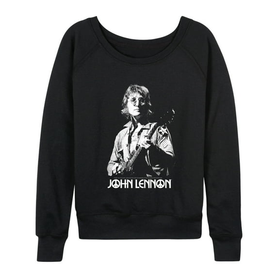 John Lennon - John Lennon Portrait - Women's French Terry Long Sleeve Pullover