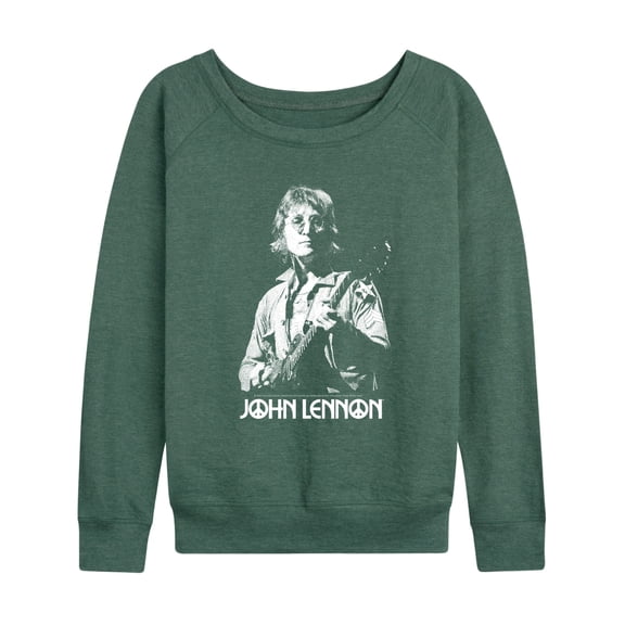 John Lennon - John Lennon Portrait - Women's French Terry Long Sleeve Pullover