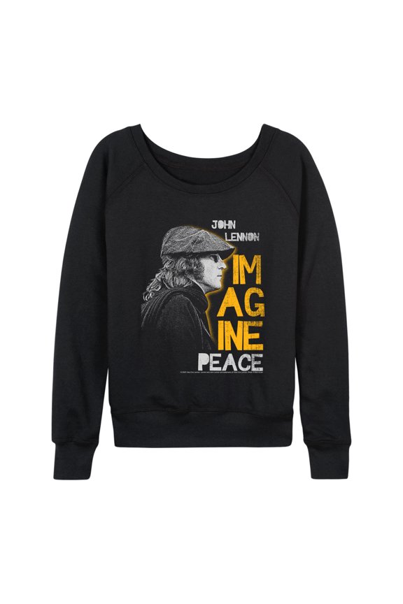 - John Lennon Profile - Women's French Terry Long Sleeve Pullover