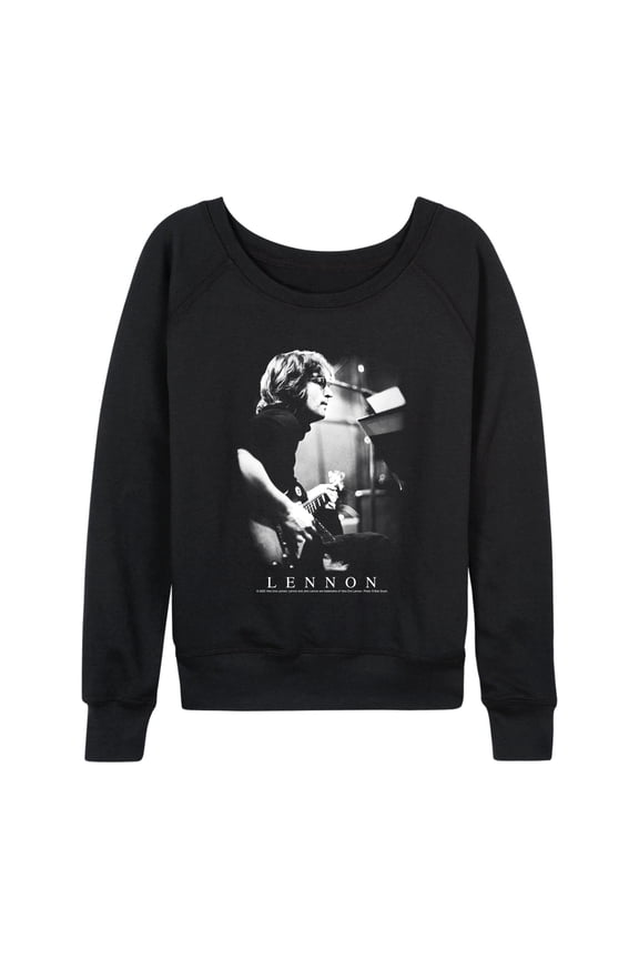- Lennon Guitar - Women's French Terry Long Sleeve Pullover