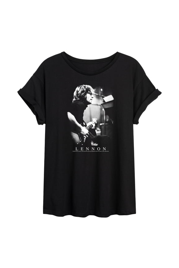 - Lennon Guitar - Women's Oversized Graphic T-Shirt