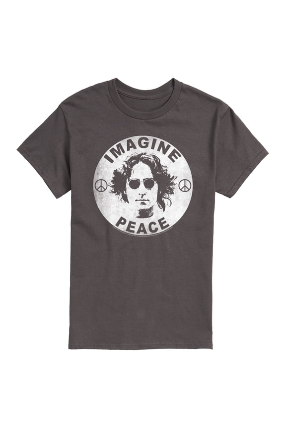 - Lennon Imagine Peace - Men's Short Sleeve Graphic T-Shirt