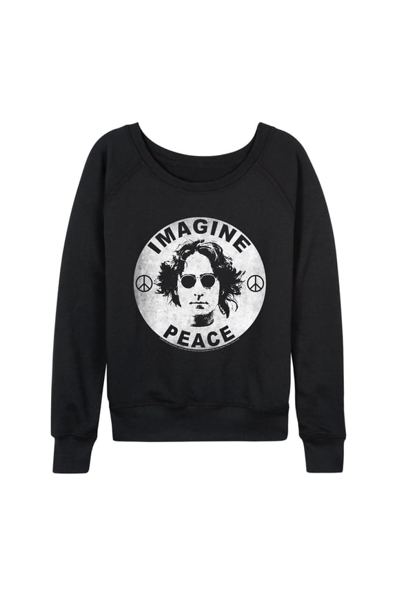 - Lennon Imagine Peace - Women's French Terry Long Sleeve Pullover