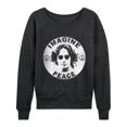 thumbnail image 1 of John Lennon - Lennon Imagine Peace Women's Lightweight French Terry Wide Neck Long Sleeve Graphic Shirt, 1 of 4
