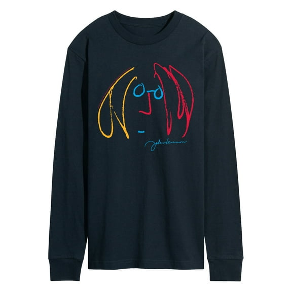 John Lennon - Line Drawing - Men's Long Sleeve Graphic T-Shirt