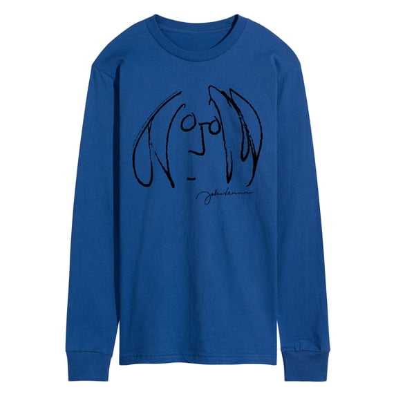 John Lennon - Line Drawing - Men's Long Sleeve Graphic T-Shirt