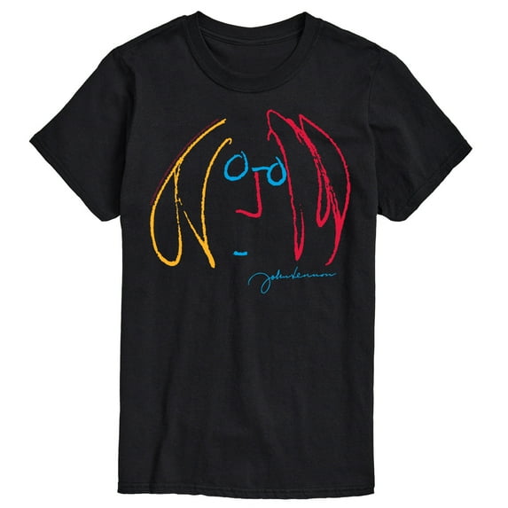 John Lennon - Line Drawing - Men's Short Sleeve Graphic T-Shirt