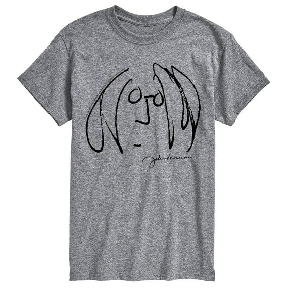 John Lennon - Line Drawing - Men's Short Sleeve Graphic T-Shirt