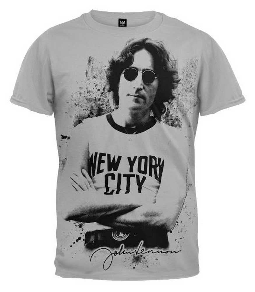 nød kredit Akkumulering John Lennon Famous New York City Image Adult T-Shirt - Walmart.com