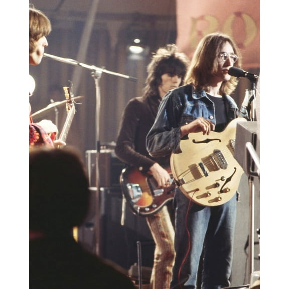John Lennon Playing Guitar At Rock & Roll Circus With Keith Richards 24X36 Classic Hollywood Poster