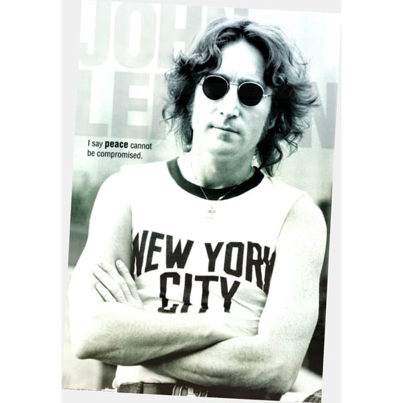 John Lennon Poster 24"x36" 24x36New York City Peace Multi-Color Square Adults Best Posters