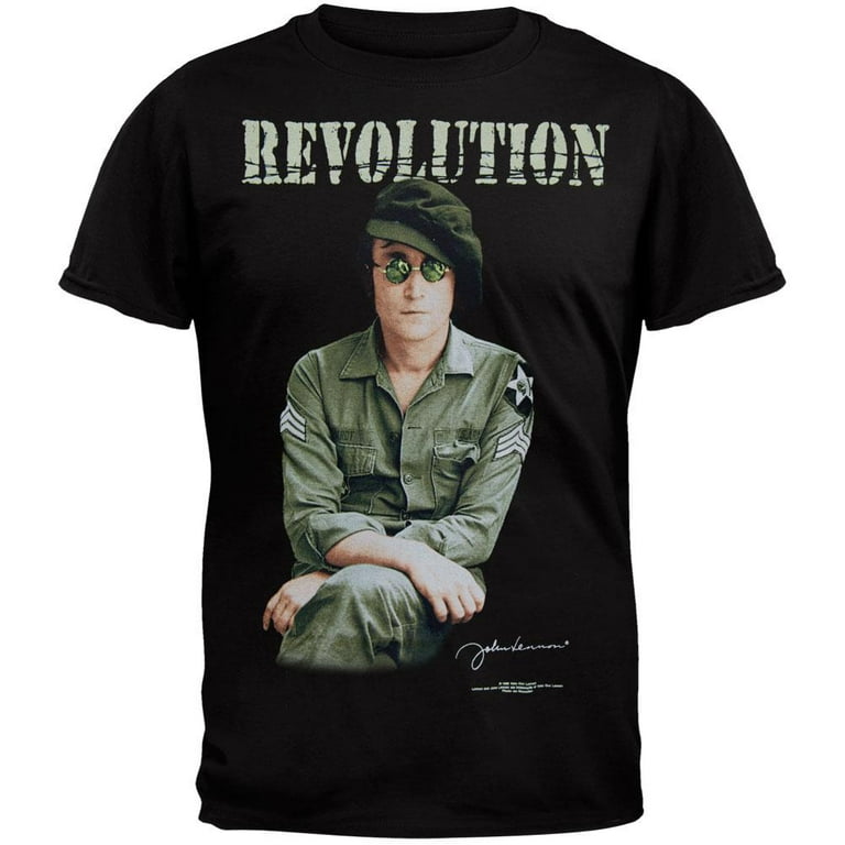 JOHN LENNON revolution バンドTシャツ John Lennon - Revolution Black T-Shirt - Walmart.com