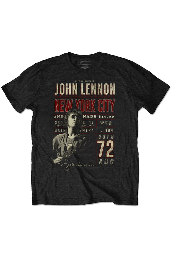 John Lennon Unisex T-Shirt NYC '72 (Eco-Friendly) (Large)