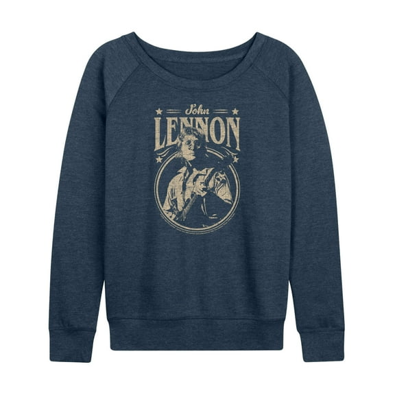 John Lennon - Vintage Guitar - Women's French Terry Long Sleeve Shirt