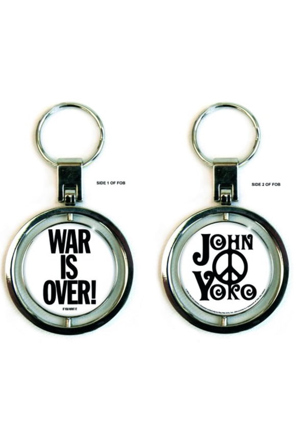 John Lennon Yoko Ono - War is Over Spinner Keychain Keyring