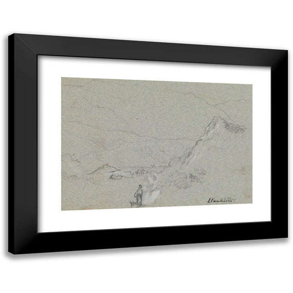 John Linnell 14x11 Black Modern Framed Museum Art Print Titled - Llanberis (1813)