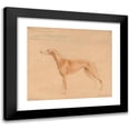 thumbnail image 1 of John Linnell 17x15 Black Modern Framed Museum Art Print Titled - Earl Talbot's Hound, Thomasine (1839), 1 of 5