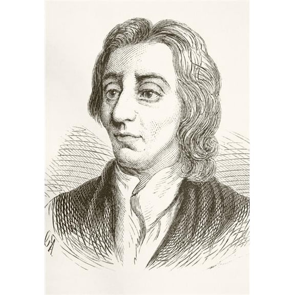 John Locke 1632 To 1704 English Philosopher From The National & Domestic History of England by William Aubrey Published Poster Print - Large - 24 x 34