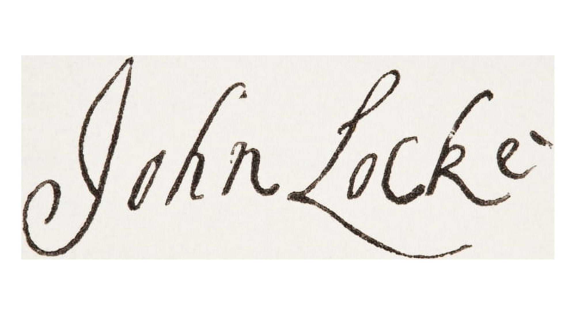 John Locke 1632 To 1704 English Philosopher His Signature From The National And Domestic History Of England By William Aubrey Published London Circa 1890 Canvas Art - Ken Welsh Design Pics (20 x 11)