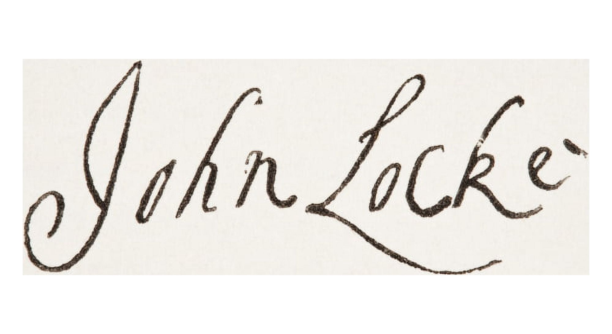John Locke 1632 To 1704 English Philosopher His Signature From The National And Domestic History Of England By William Aubrey Published London Circa 1890 Canvas Art - Ken Welsh Design Pics (40 x 22)