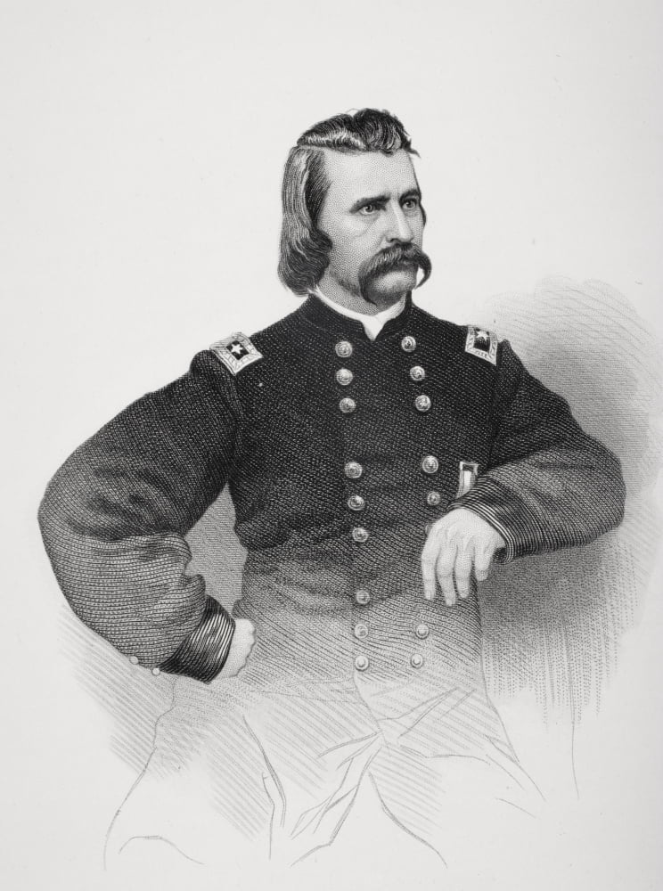 John A Logan 1826 To 1886 Union General During American Civil War Us Congressman Creator Of Memorial Day From Photograph By Matthew Brady Canvas Art - Ken Welsh  Design Pics (24 x 34)
