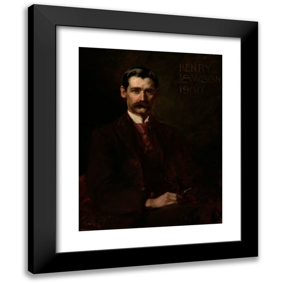 John Longstaff 19x24 Black Modern Framed Museum Art Print Titled - Henry Lawson (1900)