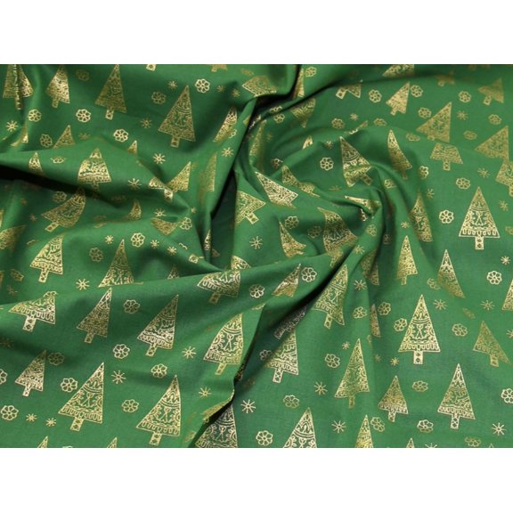 John Louden 100% Cotton Fabric Green - per yard