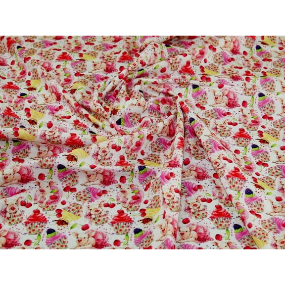 John Louden 100% Cotton Fabric Pink - per yard