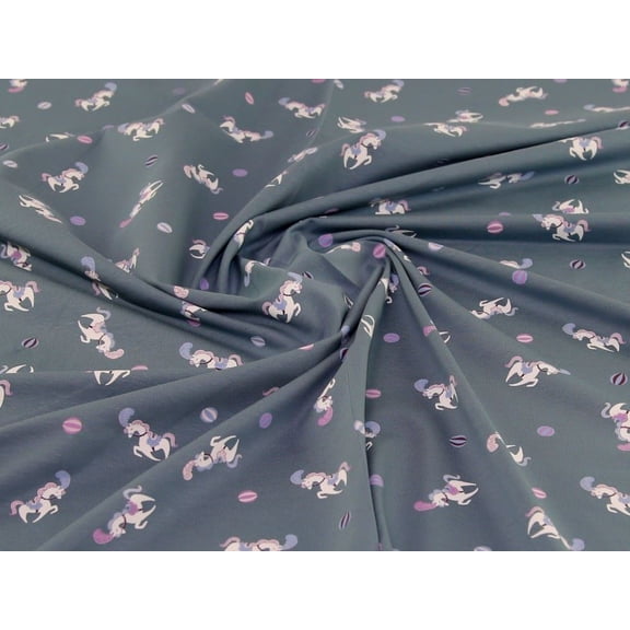 John Louden Cotton Jersey Stretch Knit Fabric Blue - per yard