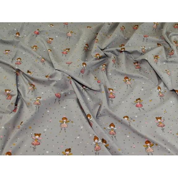 John Louden Cotton Jersey Stretch Knit Fabric Grey - per yard