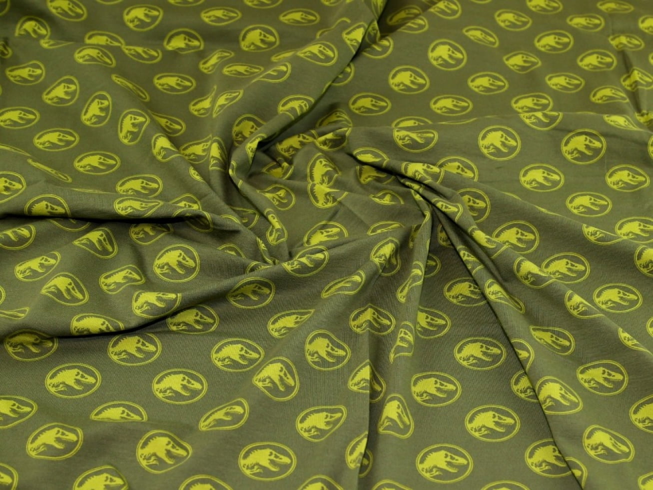 John Louden Cotton Jersey Stretch Knit Fabric Olive per yard