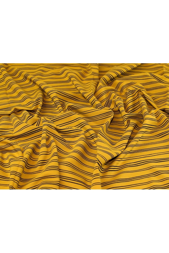 Fleece Back Sweatshirt Stretch Knit Fabric Ochre - per yard