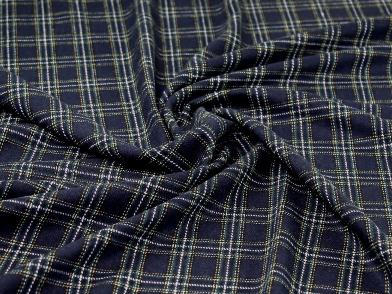 John Louden Wool Blend Coating Fabric Navy per yard