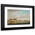 thumbnail image 1 of John Lynn 18x14 Black Modern Framed Museum Art Print Titled - Launching Day at the East India Dock, Blackwall on the Thames, 1 of 5