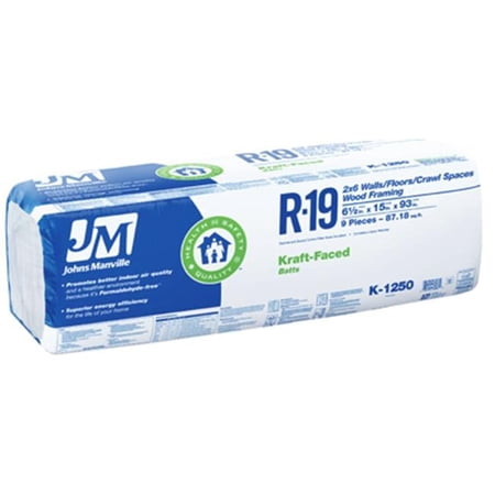 John Manville 90005453 R19 15 x 93 in. Kraft Batt