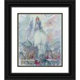 thumbnail image 1 of John Marin 20x23 Black Ornate Framed Double Matted Museum Art Print Titled: America's Tallest Tower, Plus Some Temperament (1914), 1 of 5