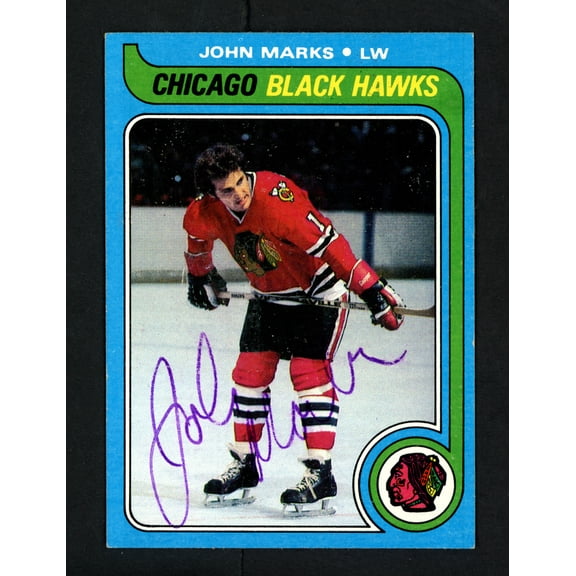 John Marks Autographed 1979-80 Topps Card #16 Chicago Blackhawks SKU #154289