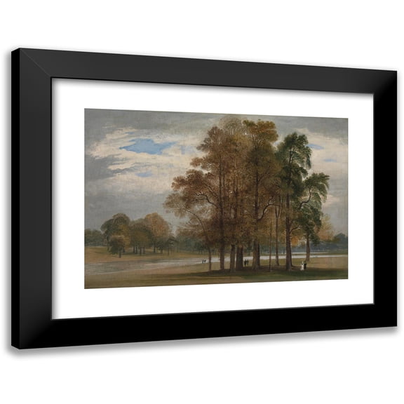 John Martin 14x11 Black Modern Framed Museum Art Print Titled - Hyde Park (ca. 1815)