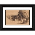 thumbnail image 1 of John Martin 14x11 Black Ornate Wood Framed Double Matted Museum Art Print Titled: Expulsion from Eden, 1 of 5