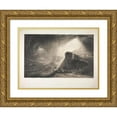 thumbnail image 1 of John Martin 14x12 Gold Ornate Wood Frame and Double Matted Museum Art Print Titled - Joshua Commanding the Sun to Stand Still (1827), 1 of 4