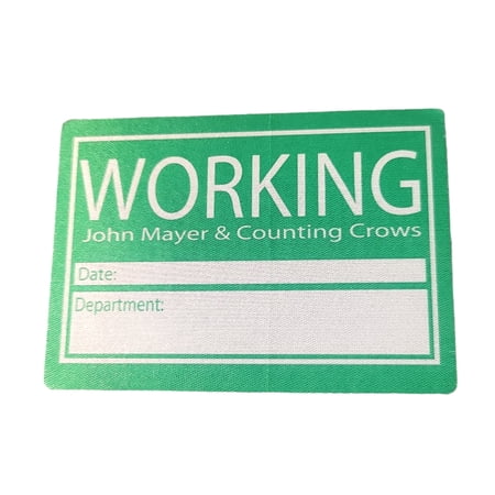 John Mayer Counting Crows Backstage Pass OTTO Green