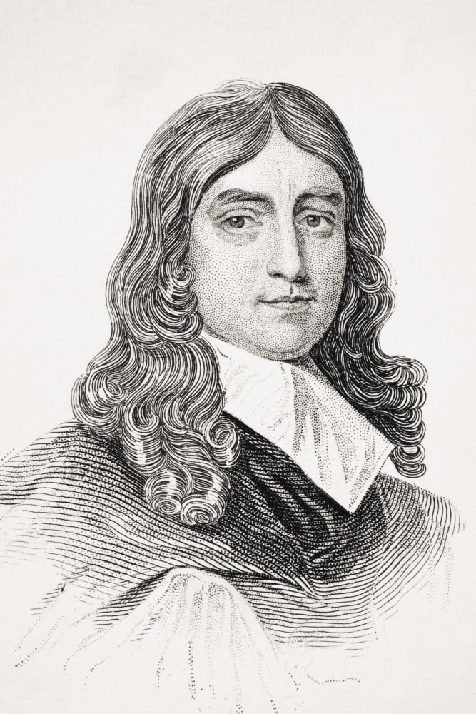 John Milton 1608-1674 English Poet From Old Englands Worthies By Lord Brougham And Others Published London Circa 1880s Canvas Art - Ken Welsh Design Pics (22 x 34)