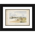 thumbnail image 1 of John Mix Stanley 18x13 Black Ornate Wood Framed Double Matted Museum Art Print Titled - Fort&nbsp;Benton (1854), 1 of 5
