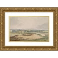 thumbnail image 1 of John Mix Stanley 18x13 Gold Ornate Wood Frame and Double Matted Museum Art Print Titled - Milk River - Bear's Paw Mountain In&nbsp;Distance (1854), 1 of 4