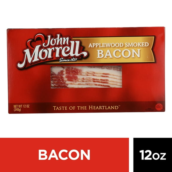 John Morrell Applewood Smoked Bacon, 12 oz, No Allergens, Fresh