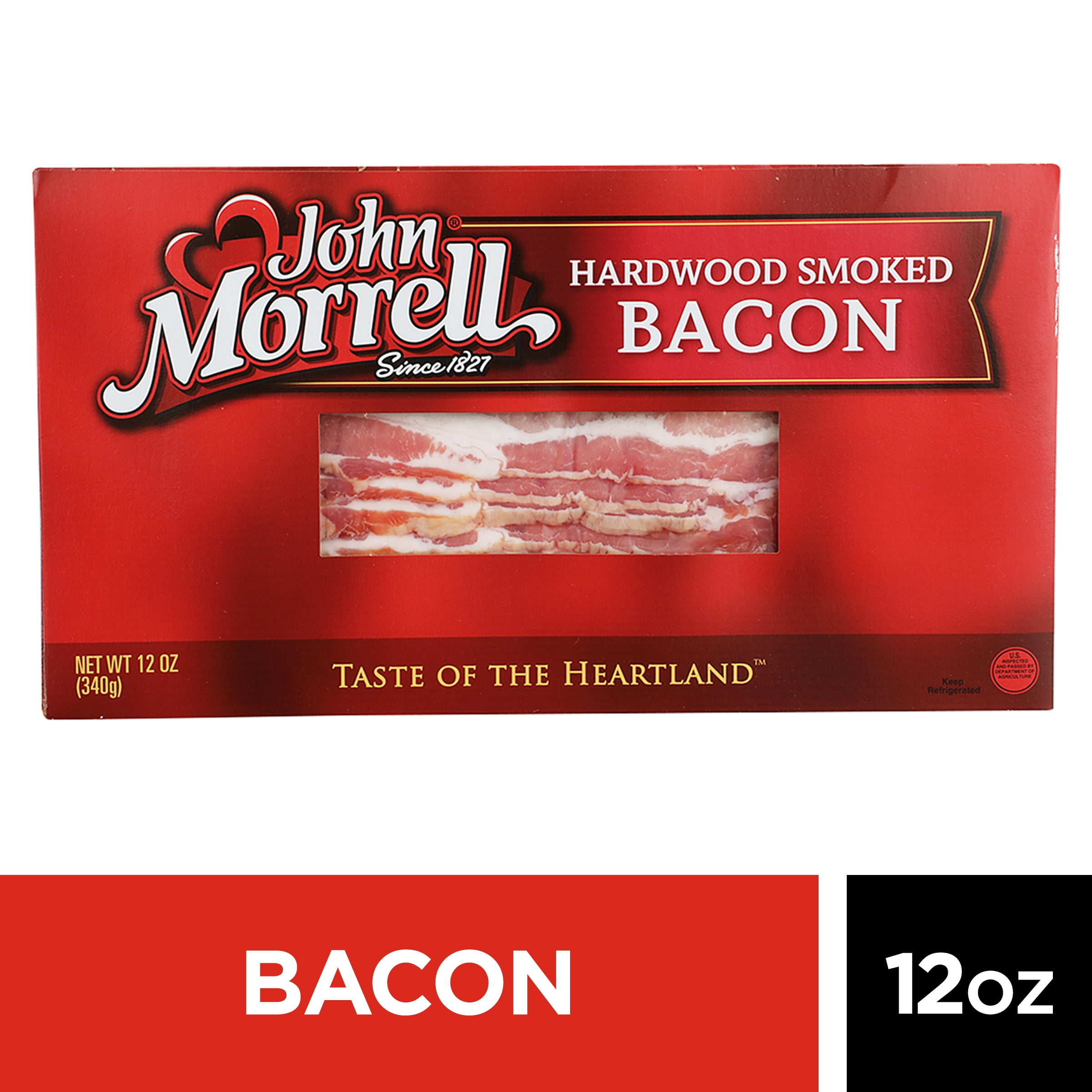 John Morrell Hardwood Smoked Bacon, 12 oz