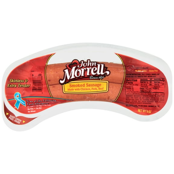 John Morrell Skinless Smoked Sausage, 9 Oz.