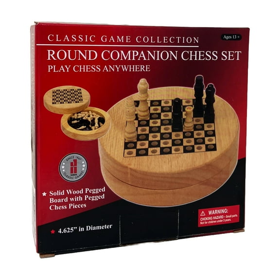 John N. Hansen Co. Classic Game Collection - Round Companion Chess Set
