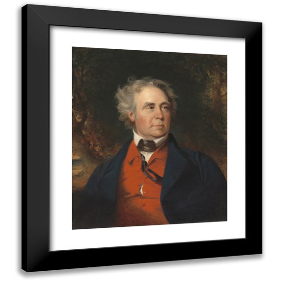 John Neagle 12x14 Black Modern Framed Museum Art Print Titled - Richard Mentor Johnson (1843)